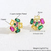 Wholesale Women's Copper Flower Animal Zodiac Electroplated Earrings