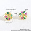 Wholesale Women's Copper Flower Animal Zodiac Electroplated Earrings