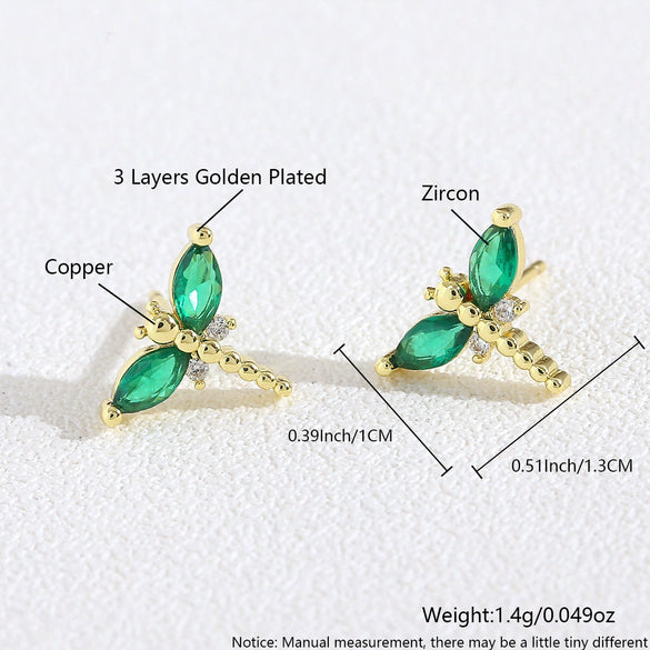 Wholesale Women's Copper Flower Animal Zodiac Electroplated Earrings