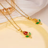 Wholesale Women's Copper Flower Diamond Clavicle Necklace With Electroplating And Mixed Gemstone Setting In Light Luxury Style
