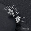Wholesale Women's Copper Flower Geometric Earrings With Micropaved Zirconia
