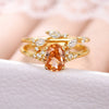 Wholesale Women's Copper Flower Geometric Microinlay Finger Ring