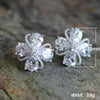 Wholesale Women's Copper Flower Micropaved Zircon Earrings