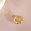 Wholesale Women's Copper Flower Necklace Electroplated With O Word Chain