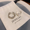 Wholesale Women's Copper Flower Open Ring Cold Style Electroplated