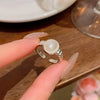 Wholesale Women's Copper Flower Open Ring Cold Style Electroplated