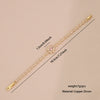 Wholesale Women's Copper Flower Pattern Electroplated Light Luxury Joker Style Zircon Bracelet