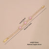 Wholesale Women's Copper Flower Pattern Electroplated Light Luxury Joker Style Zircon Bracelet