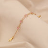 Wholesale Women's Copper Flower Pattern Electroplated Light Luxury Joker Style Zircon Bracelet