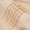 Wholesale Women's Copper Flower Pattern Electroplated Light Luxury Joker Style Zircon Bracelet