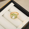 Wholesale Women's Copper Flower Pattern Electroplating Simple Style Ring