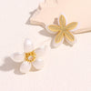 Wholesale Women's Copper Flower Pearl Inlaid Earrings With Constellation Doll Crown Heart Fruit And More Patterns In Small And Fresh Style