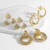 Wholesale Women's Copper Flower Pearl Zircon Earrings With Electroplating