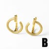 Wholesale Women's Copper Flower Pearl Zircon Earrings With Electroplating