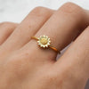 Wholesale Women's Copper Flower Ring With Electroplating Fashion Ol Style