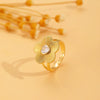Wholesale Women's Copper Flower Ring With Electroplating Treatment