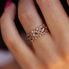 Wholesale Women's Copper Flower Ring With Electroplating