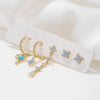 Wholesale Women's Copper Flower Tassel Earrings Electroplated Mori Style