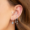 Wholesale Women's Copper Flower Tassel Earrings Electroplated Mori Style