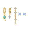 Wholesale Women's Copper Flower Tassel Earrings Electroplated Mori Style