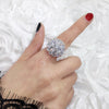Wholesale Women's Copper Flower Zircon Bracelet And Ring