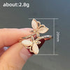 Wholesale Women's Copper Flower Zircon Imitation Cat's Eye Ring Luxury Fashion Niche Accessory