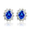 Wholesale Women's Copper Flowershaped Geometric Micropaved Zircon Earrings
