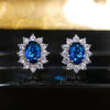 Wholesale Women's Copper Flowershaped Geometric Micropaved Zircon Earrings