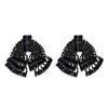 Wholesale Women's Copper Geometric And Bow Pattern Diamond Set Highend Earrings With 925 Silver Ear Needles