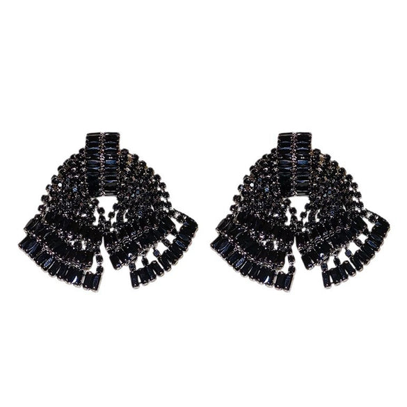 Wholesale Women's Copper Geometric And Bow Pattern Diamond Set Highend Earrings With 925 Silver Ear Needles