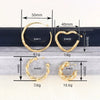 Wholesale Women's Copper Geometric And Heart Shape Jewelry Set Electroplated Earrings