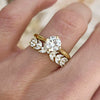 Wholesale Women's Copper Geometric And Wheat Ears Leaves Design Highend Ring With Zirconia