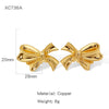 Wholesale Women's Copper Geometric Butterfly Earrings With Electroplating And Small Fragrant Style
