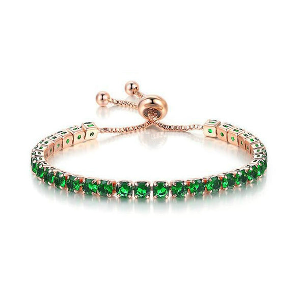 Wholesale Women's Copper Geometric Cartoon Style Electroplated Zircon Crystal Bracelet