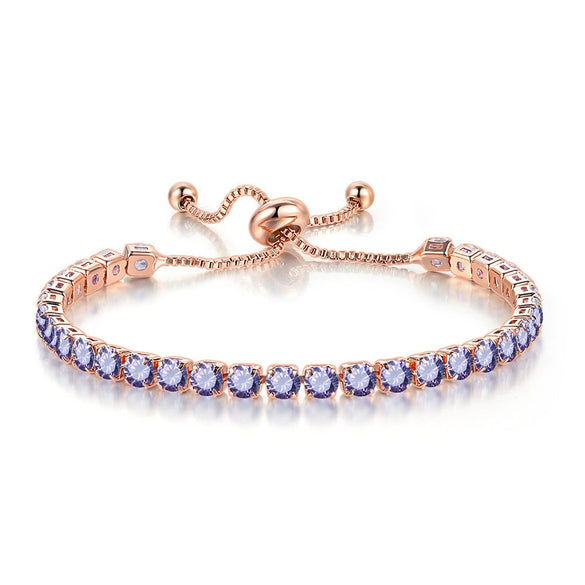 Wholesale Women's Copper Geometric Cartoon Style Electroplated Zircon Crystal Bracelet
