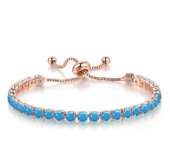 Wholesale Women's Copper Geometric Cartoon Style Electroplated Zircon Crystal Bracelet