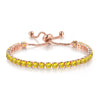 Wholesale Women's Copper Geometric Cartoon Style Electroplated Zircon Crystal Bracelet
