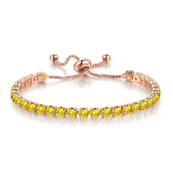 Wholesale Women's Copper Geometric Cartoon Style Electroplated Zircon Crystal Bracelet