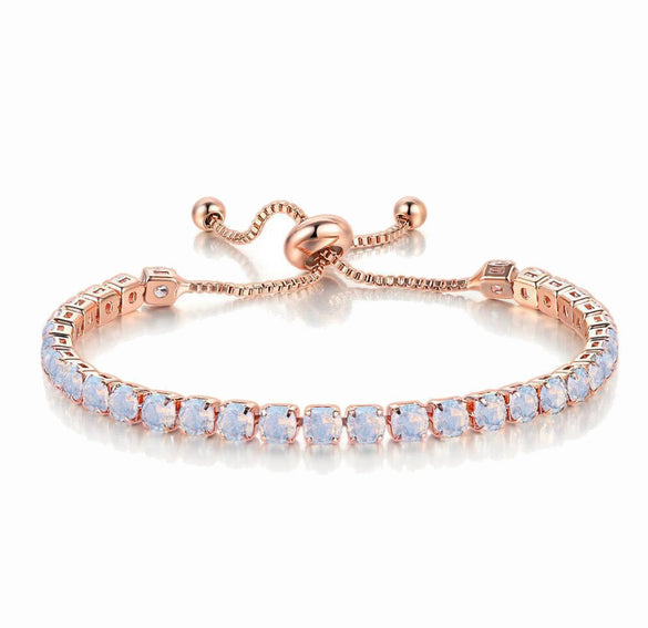 Wholesale Women's Copper Geometric Cartoon Style Electroplated Zircon Crystal Bracelet