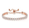 Wholesale Women's Copper Geometric Cartoon Style Electroplated Zircon Crystal Bracelet