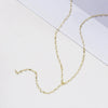Wholesale Women's Copper Geometric Clavicle Chain Necklace With Real Gold Plated Pendant