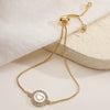 Wholesale Women's Copper Geometric Cross Heart Bracelet With Micro Setting And 18K Gold Plated Zircon Shell