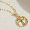 Wholesale Women's Copper Geometric Cross Pendant Choker Necklace With Inlaid Zircon And Ochain