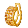 Wholesale Women's Copper Geometric Ctype Retro Microinlaid Zircon Earrings With Electroplating