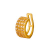 Wholesale Women's Copper Geometric Ctype Retro Microinlaid Zircon Earrings With Electroplating