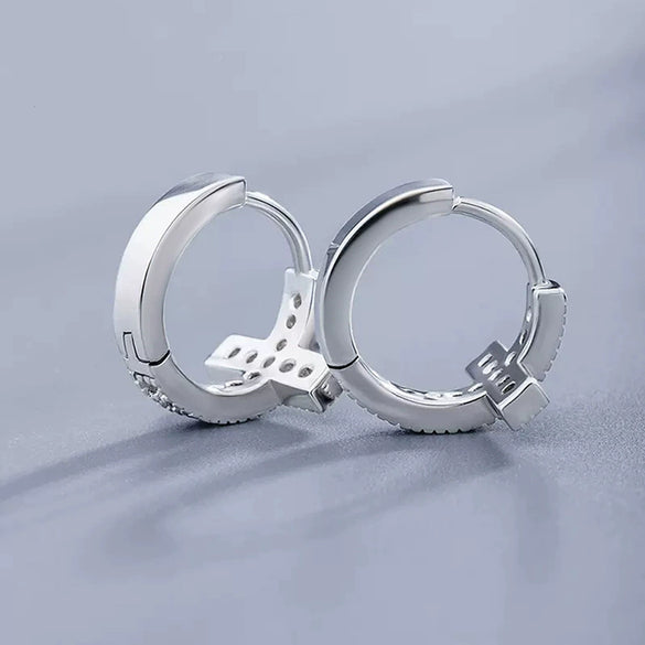 Wholesale Women's Copper Geometric Design Zirconia Earrings