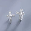 Wholesale Women's Copper Geometric Design Zirconia Earrings