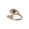 Wholesale Women's Copper Geometric Devil's Eye Opening Ring Jewelry With Electroplating