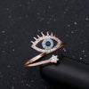 Wholesale Women's Copper Geometric Devil's Eye Opening Ring Jewelry With Electroplating