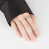 Wholesale Women's Copper Geometric Devil's Eye Rotating Opening Adjustable Antianxiety Decompression Zircon Ring